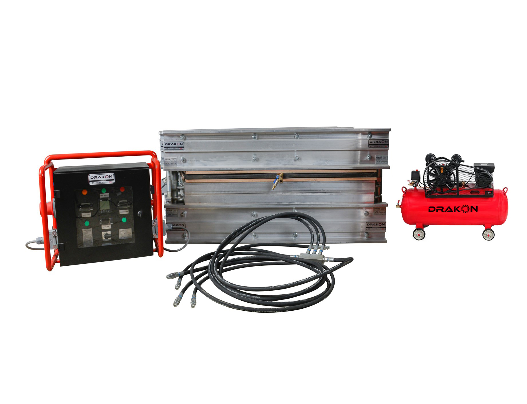 DRAKON hidrolik basınçlı vulkanize pres - yan görünüş