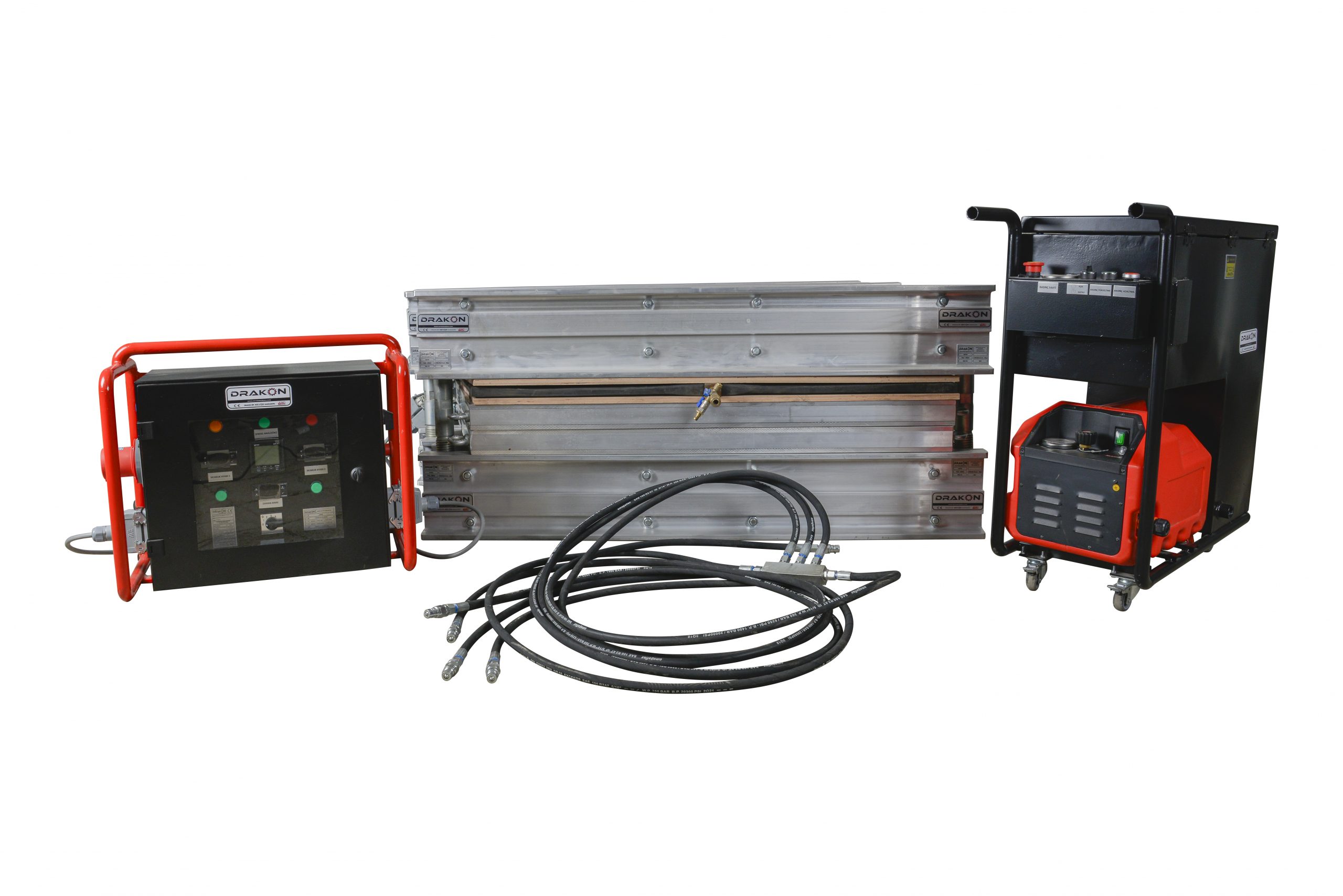 DRAKON hidrolik basınçlı vulkanize pres - yan görünüş